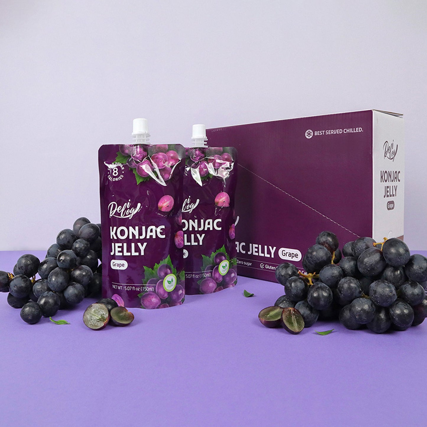 Delilog Konjac Jelly (Grape) 150ml