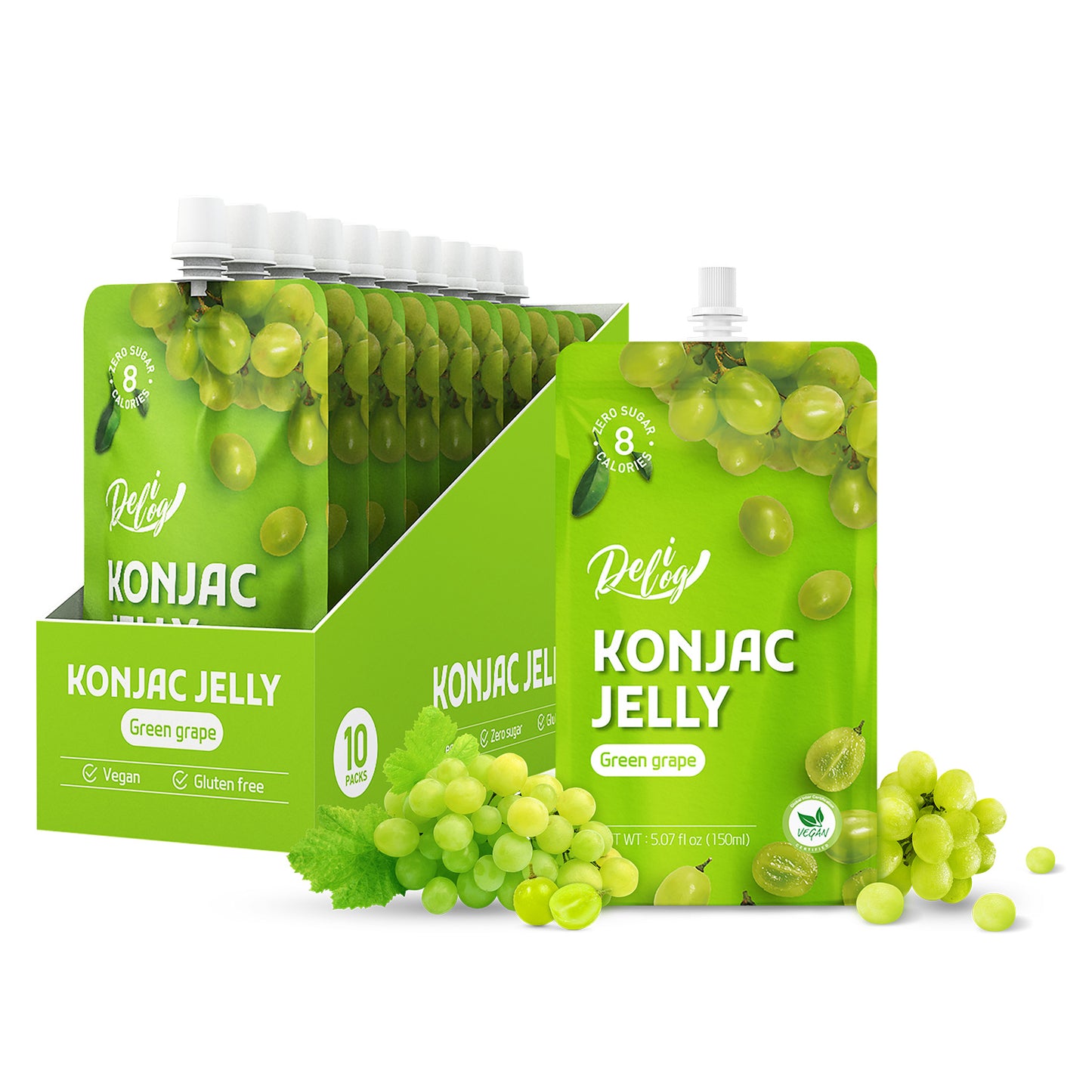 Delilog Konjac Jelly (Green Grape) 150ml