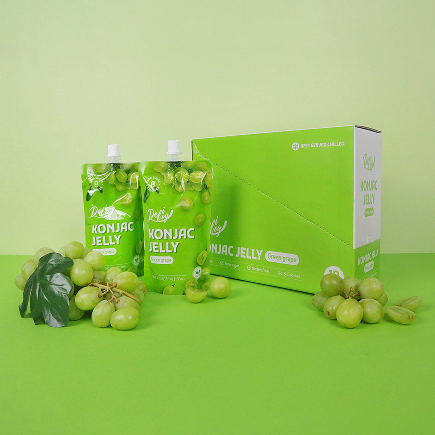 Delilog Konjac Jelly (Green Grape) 150ml