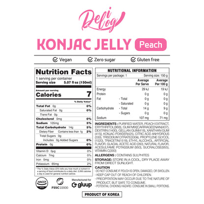 Delilog Konjac Jelly (Peach) 150ml