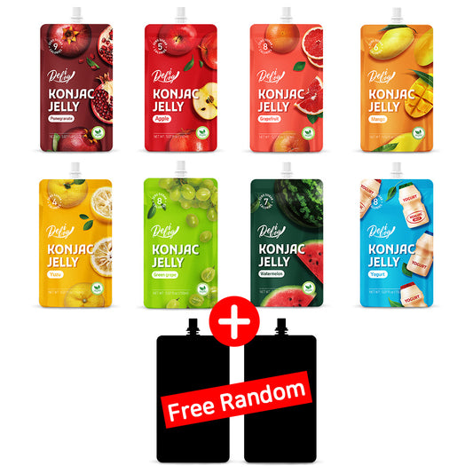 Mixed Box of 8 + 2 Free Random Delilog Konjac Jelly 150ml