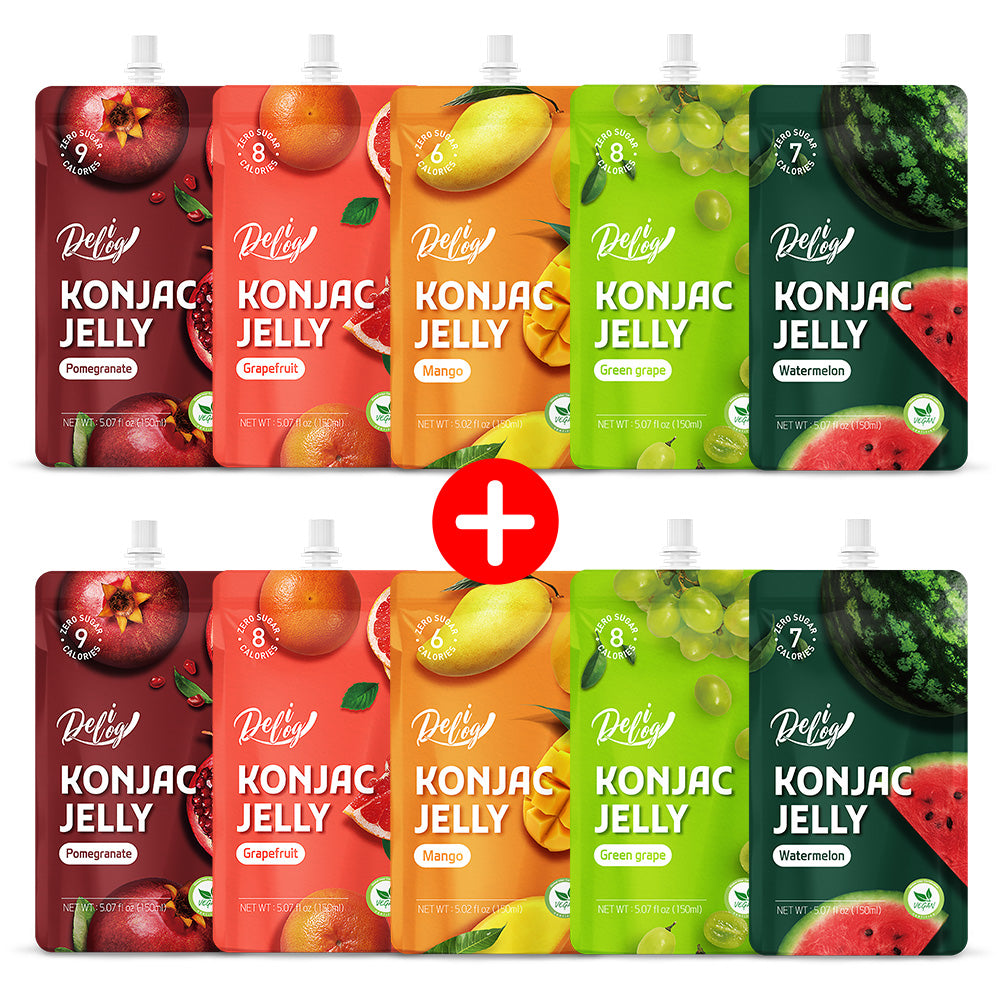 Mixed Box of 10 Delilog Konjac Jelly 150ml